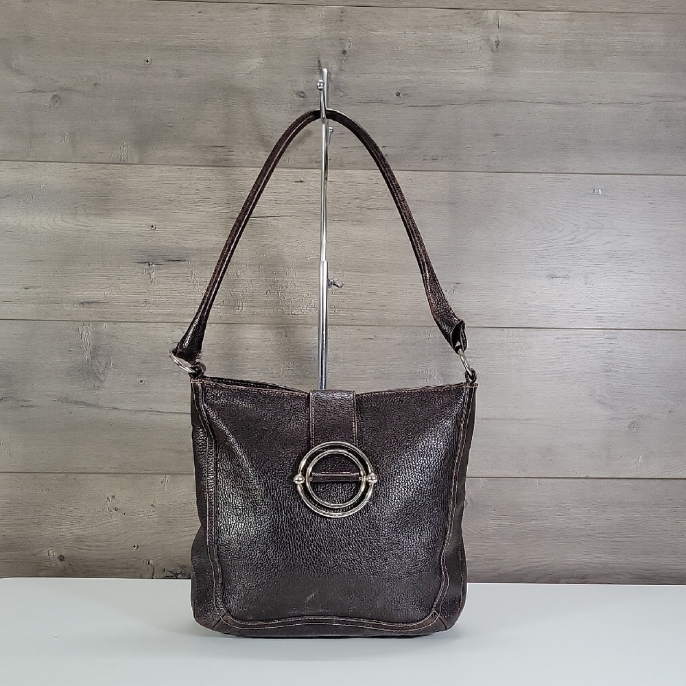 Furla Classic Dark Brown Leather Shoulder Bag